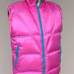 VTG 80s down puffer vest reversible colors